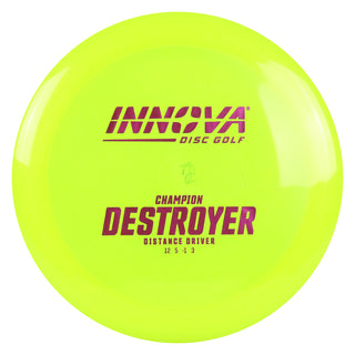 Innova Disc Golf Champion Destroyer Distance Driver 12/5/-1/3 Yellow/Purple 169 grams