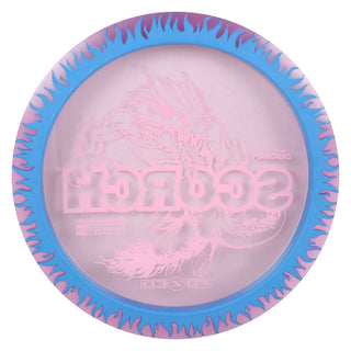 Discraft Disc Golf FuZed Line Scorch with Flame Pattern Distance Driver 11/6/-2/2 Clear with Blue Flame/White 173-174g