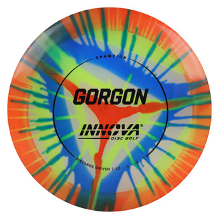 Innova Disc Golf Champion I-Dye Gorgon Distance Driver 10/6/-2/1 Orange Blue/Black 170 grams