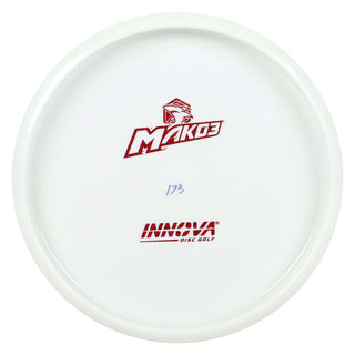 Innova Disc Golf Star Mako3 All White Bottom Stamp Midrange 5/5/0/0 Red Matrix 173 grams