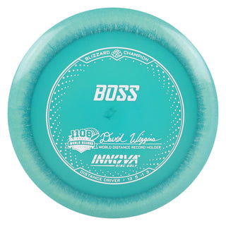 Innova Disc Golf Champion Blizzard Boss Distance Driver 13/5/-1/3 Turquoise/White 156 grams