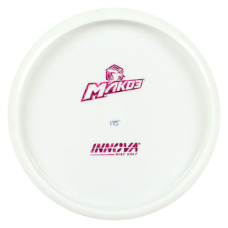 Innova Disc Golf Star Mako3 All White Bottom Stamp Midrange 5/5/0/0 Magenta Shatter 175 grams