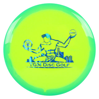 Innova Disc Golf Halo Star Wraith with Spirit of Detroit Stamp Distance Driver Green Yellow/Blue Waves 173 grams