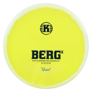 Kastaplast Disc Golf K1 Grind Berg X Putt and Approach 1/1/1/2 Yellow/Indigo 173 grams