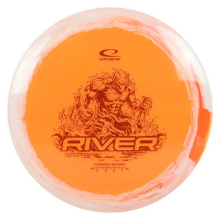 Latitude 64 Disc Golf Opto Orbit River Fairway Driver 7/7/-1/1 Orange/Orange 173 grams