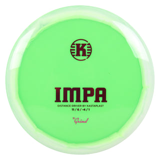 Kastaplast Disc Golf K1 Grind Impa Distance Driver 11/6/-4/1 Green/Magenta 173 grams