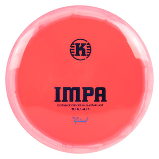 Kastaplast Disc Golf K1 Grind Impa Distance Driver 11/6/-4/1 Neon Red/Indigo 174 grams