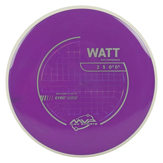 MVP Discs Sports Project Lab Coat Neutron Watt Putt and Approach 2/5/-0.5/0.5 Purple 166 grams