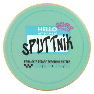 Sci-Fly Disc Golf Hello sPUTTnik 3D Printed Putter 2.25/3.14/-0.25/1 Teal 171 grams