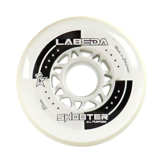 Labeda Shooter Roller Hockey Wheels - HiLo Set 76mm Black/80mm White - 8-Pack