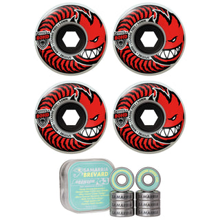 Spitfire Skateboard Wheels 80HD Classic Full 56mm Clear with Bronson Pro G3 Bearings