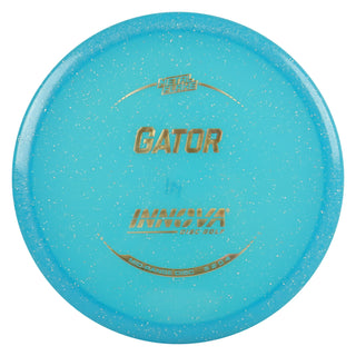 Innova Disc Golf Champion Metal Flake Gator Midrange Disc 5/2/0/4 Light Blue/Gold Holo 171 grams