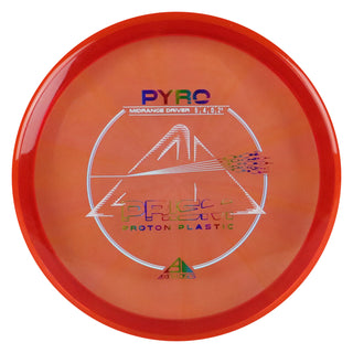 Axiom Disc Golf Pyro Prism Midrange Proton Plastic 5/4/0/2.5 Cloudy Red/Orange 177 grams