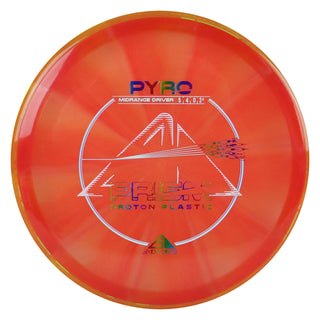 Axiom Disc Golf Pyro Prism Midrange Proton Plastic 5/4/0/2.5 Cloudy Peach/Orange 177 grams