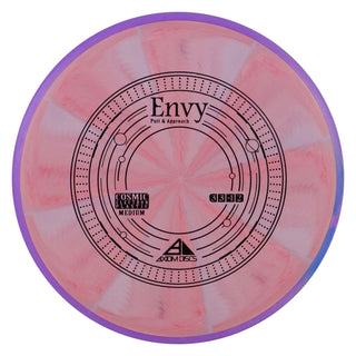 Axiom Disc Golf Cosmic Electron Envy Putter 3/3/0/2 Light Red/Purple 170 grams