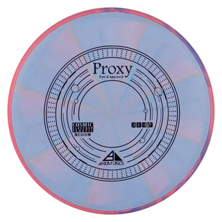 Axiom Disc Golf Cosmic Electron Proxy Putter 3/3/-1/0.5 Blue Lavender/Red Purple 173 grams