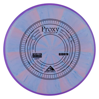 Axiom Disc Golf Cosmic Electron Proxy Soft Putter 3/3/-1/0.5 Blue Peach/Purple 170 grams