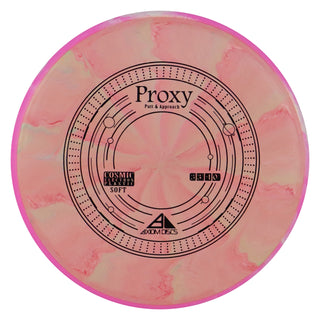 Axiom Disc Golf Cosmic Electron Proxy Soft Putter 3/3/-1/0.5 Red Green/Pink White 171 grams