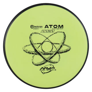 MVP Disc Golf Electron Atom Putter 3/3/0/1 Yellow 171 grams