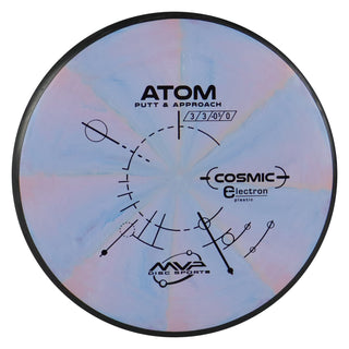 MVP Disc Golf Cosmic Electron Atom Putter 3/3/0/1 Blue Lavender 168 grams