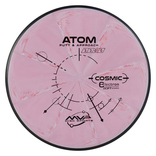 MVP Disc Golf Cosmic Electron Atom Soft Putter 3/3/0/1 Light Red 173 grams