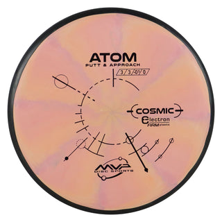 MVP Disc Golf Cosmic Electron Atom Firm Putter 3/3/0/1 Peach Blend 172 grams