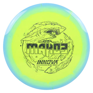 Innova Disc Golf Halo Star Mako3 Midrange Disc 5/5/0/0 Light Blue Yellow/Black Prisms 173 grams