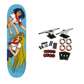 Hook Ups Skateboard Complete Battle School 8.25"