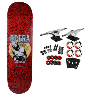 Opera Rider Stock Skateboard Complete Alex Perelson Grasp II Red 8.5" x 32.63"