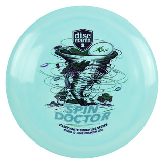 Discmania Disc Golf Spin Doctor Casey White Swirl Q-Line Premier DD1 Blue/Slate 174 grams