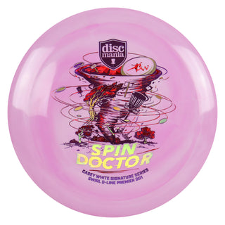 Discmania Disc Golf Spin Doctor Casey White Swirl Q-Line Premier DD1 Purple/Gold Holo 174 grams