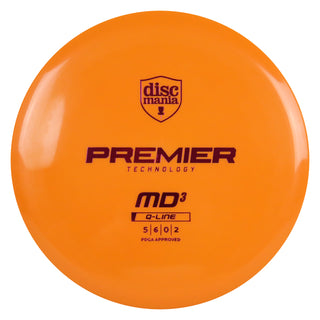 Discmania Disc Golf Q-Line Premier MD3 Midrange 5/6/0/2 Orange/Magenta 178 grams