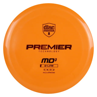 Discmania Disc Golf Q-Line Premier MD3 Midrange 5/6/0/2 Orange/Red 178 grams