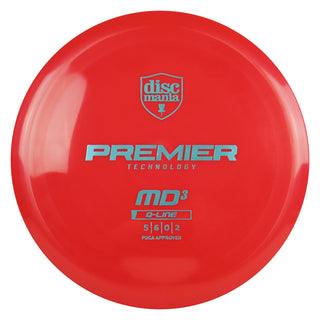 Discmania Disc Golf Q-Line Premier MD3 Midrange 5/6/0/2 Red/Slate 177 grams