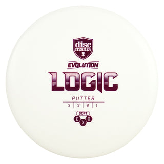 Discmania Disc Golf Exo Soft Logic Putter 3/3/0/1 White/Magenta 174 grams