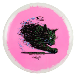 Latitude 64 Disc Golf Gold Orbit Claymore - Kristin Latt Team Series Pink/Green 177 grams