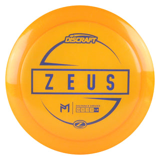 Discraft Disc Golf Paul McBeth Z Line Zeus Distance Driver 12/5/-1/3 Orange/Navy 170-172 grams