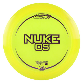 Discraft Disc Golf Z Lite Nuke OS Distance Driver 13/4/0/4 Yellow/Purple 160-166 grams