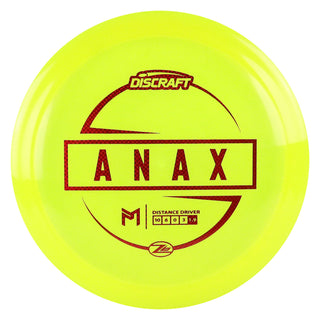 Discraft Disc Golf Paul McBeth Z Lite Anax Distance Driver 10/6/0/3 Yellow/Red Weave 160-166 grams
