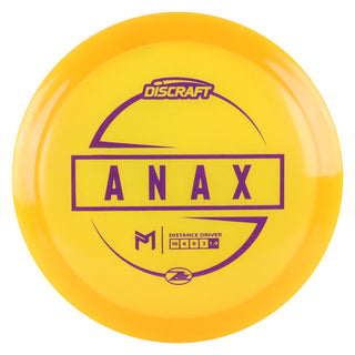 Discraft Disc Golf Paul McBeth Z Lite Anax Distance Driver 10/6/0/3 Orange/Purple 151-159 grams