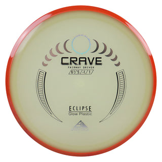 Axiom Disc Golf Eclipse Glow Crave Fairway Driver 6.5/5/-1/1 Glow/Red Orange 169 grams