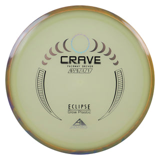 Axiom Disc Golf Eclipse Glow Crave Fairway Driver 6.5/5/-1/1 Glow/Orange Blue Blend 169 grams