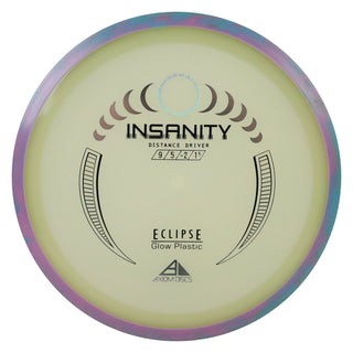 Axiom Disc Golf Eclipse Insanity Distance Driver 9/5/-2/1.5 Glow/Pink Blue 174 grams