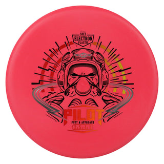 Streamline Disc Golf Electron Soft Pilot Putter 2/5/0/1 Red/Red Gold 171 grams