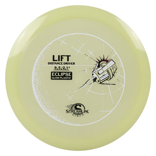 Streamline Disc Golf Eclipse Glow Lift Distance Driver 9/5/-2/1.5 Glow/Purple Foil 174 grams