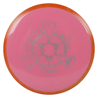 Axiom Disc Golf Neutron Virus Distance Driver 9/5/-3.5/1 Dark Pink/Orange Blend 168 grams