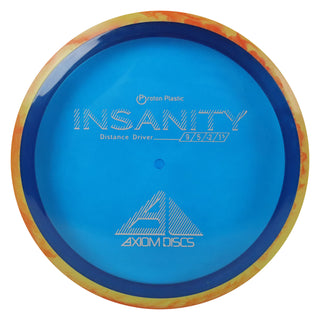 Axiom Disc Golf Proton Insanity Distance Driver 9/5/-2/1.5 Dark Blue/Orange Yellow 175 grams