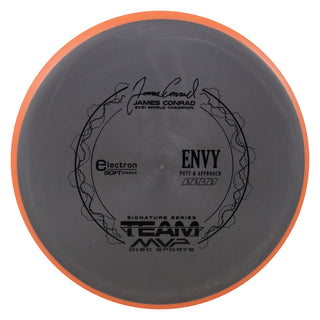 Axiom Disc Golf Electron Soft James Conrad Signature Envy Putter 3/3/0/2 Charcoal/Orange 172 grams