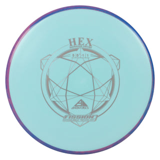 Axiom Disc Golf Fission Hex Midrange 5/5.5/-1/1 Baby Blue/Purple Blue 166 grams
