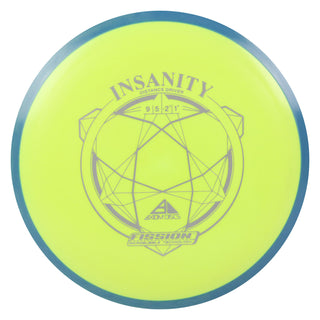 Axiom Disc Golf Fission Insanity Distance Driver 9/5/-2/1.5 Yellow/Dusk Blue 165 grams